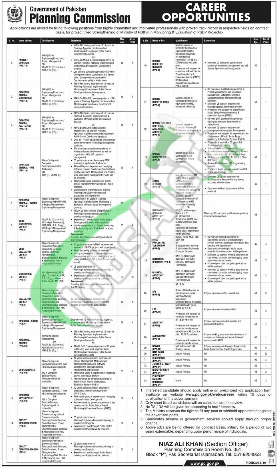 Planning Commission Job Opportunities