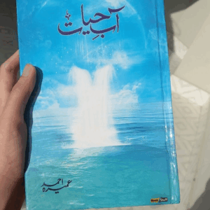 Cover of Aab-e-Hayat, the Urdu novel by Umera Ahmed, symbolizing a spiritual journey through marriage, faith, legacy, and purposeful living.
