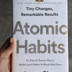 Atomic Habits book cover by James Clear – bestselling guide to building better habits