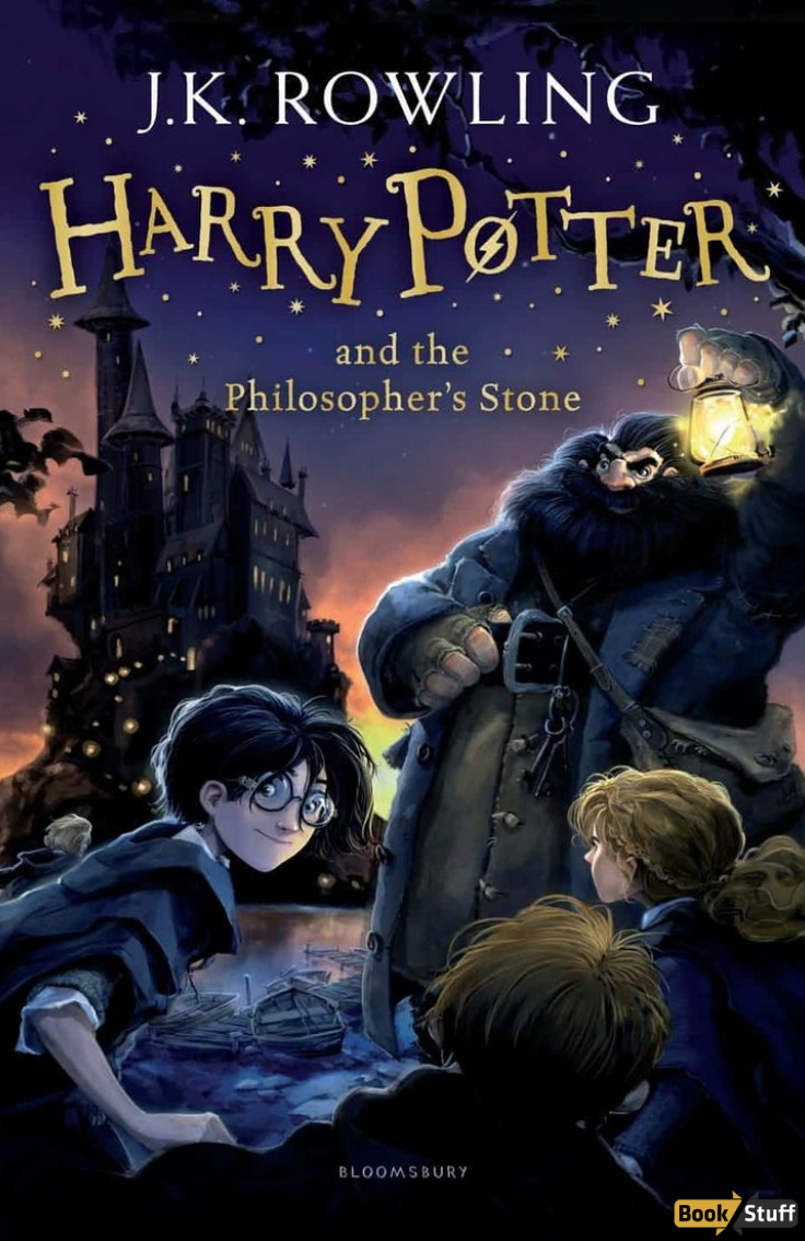 Cover of Harry Potter and the Philosopher’s Stone – First book in the Harry Potter series featuring Hogwarts, Harry, and magical elements